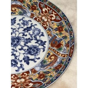 Horchow Japan Imari Edo  10 1/2 "  Dinner Plate Chinoiserie Set Of 3